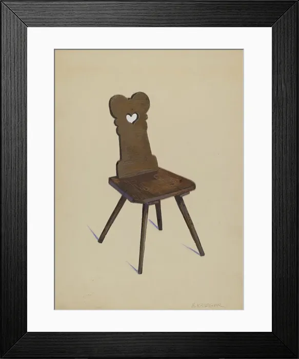 Framed Print : Side Chair, 1935 / 1942. Creator: Bernard Krieger Framed Print : Side Chair, 1935 / 1942. Creator: Bernard Krieger
