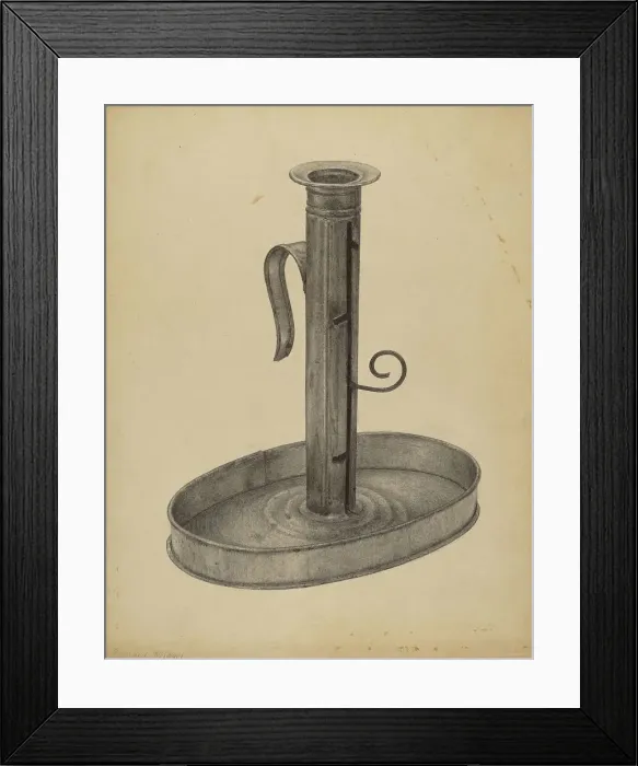 Framed Print : Candlestick, c. 1938. Creator: Bernard Krieger Framed Print : Candlestick, c. 1938. Creator: Bernard Krieger