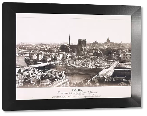 Panorama taken from the St Jacques tower, 4th arrondissement, Paris, 1867. Creator: Unknown