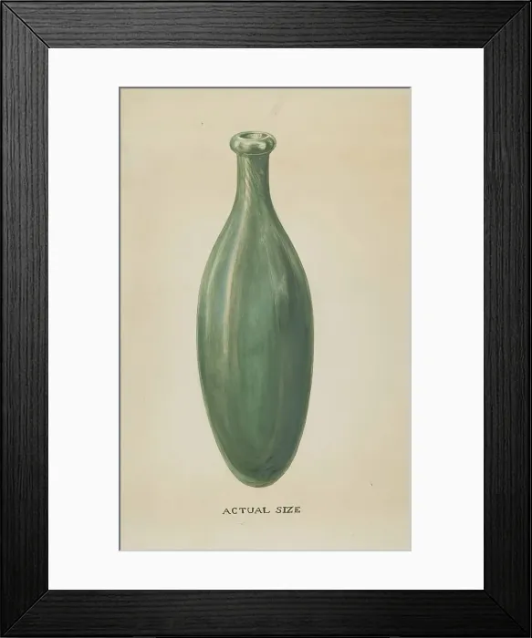 Framed Print : Glass Nursing Bottle, c. 1936. Creators: Hebilly West, Pauline Fish Framed Print : Glass Nursing Bottle, c. 1936. Creators: Hebilly West, Pauline Fish