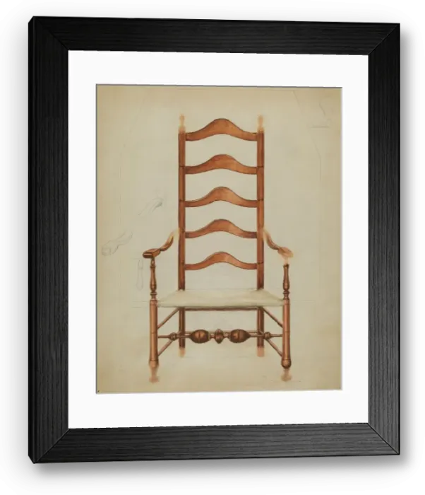 Framed Print : Chair, 1935 / 1942. Creators: Hans Westendorff, Frank Wenger