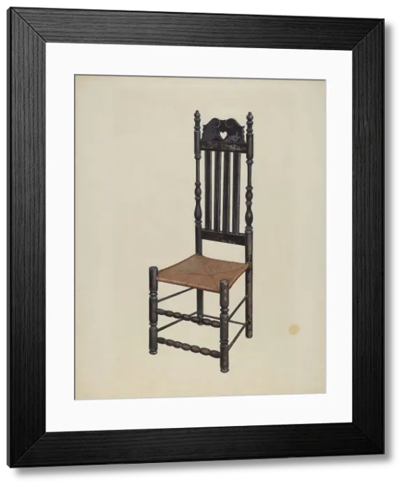 Framed Print : High Back Chair, c. 1937. Creators: James M. Lawson, Gordon Saltar Framed Print : High Back Chair, c. 1937. Creators: James M. Lawson, Gordon Saltar