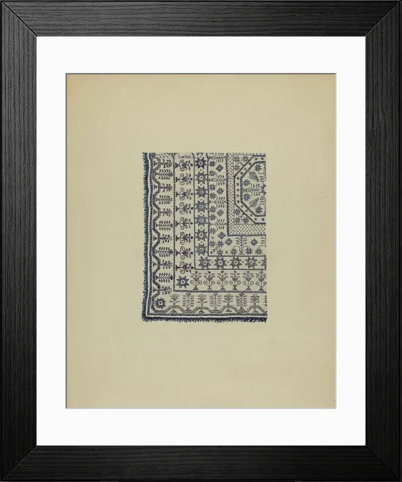 Framed Print : Coverlet, c. 1936. Creator: Jules Lefevere Framed Print : Coverlet, c. 1936. Creator: Jules Lefevere