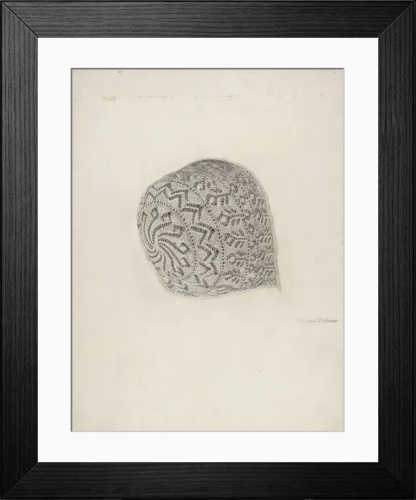 Framed Print : Baby's Cap, c. 1938. Creator: Richard Whitaker Framed Print : Baby's Cap, c. 1938. Creator: Richard Whitaker