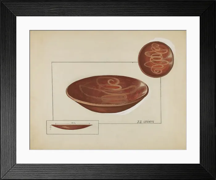 Framed Print : Pie Plate, 1935 / 1942. Creator: Jules Lefevere Framed Print : Pie Plate, 1935 / 1942. Creator: Jules Lefevere