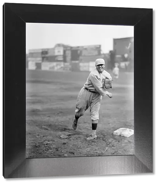 Clyde Engle (Likely), Boston Al (Baseball), 1913. Creator: Harris & Ewing. Clyde Engle (Likely), Boston Al (Baseball), 1913. Creator: Harris & Ewing
