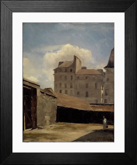 Framed Print : Old Hotel-Dieu, kitchen courtyard, 1882. Creator: Charles Alexis Apoil Framed Print : Old Hotel-Dieu, kitchen courtyard, 1882. Creator: Charles Alexis Apoil
