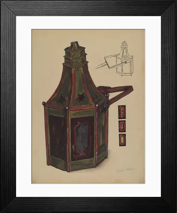 Framed Print : Lantern, c. 1936. Creator: Richard Whitaker Framed Print : Lantern, c. 1936. Creator: Richard Whitaker