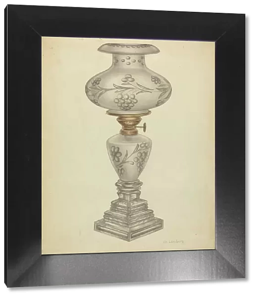 Lamp with Shade, c. 1938. Creator: Gertrude Lemberg