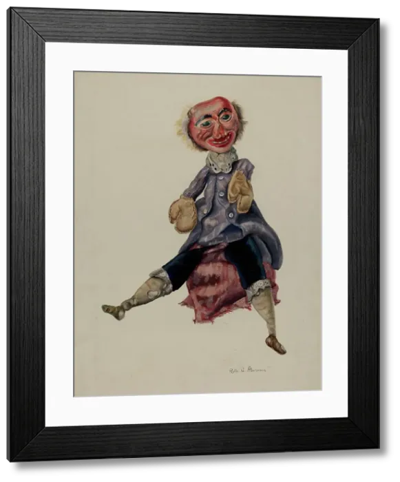 Framed Print : Punch Boxer with Blue Coat, c. 1937. Creator: Ruth Abrams Framed Print : Punch Boxer with Blue Coat, c. 1937. Creator: Ruth Abrams