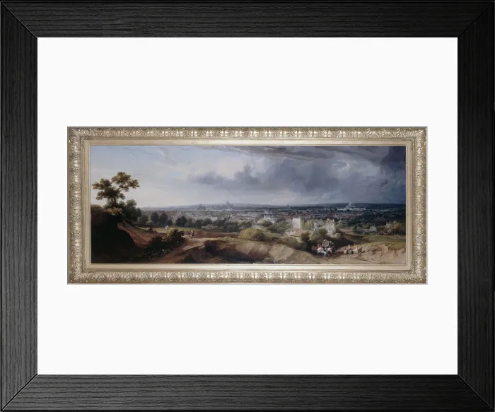 Framed Print : Paris, seen from the heights of Montmartre, in 1822. Creator: George Arnald Framed Print : Paris, seen from the heights of Montmartre, in 1822. Creator: George Arnald