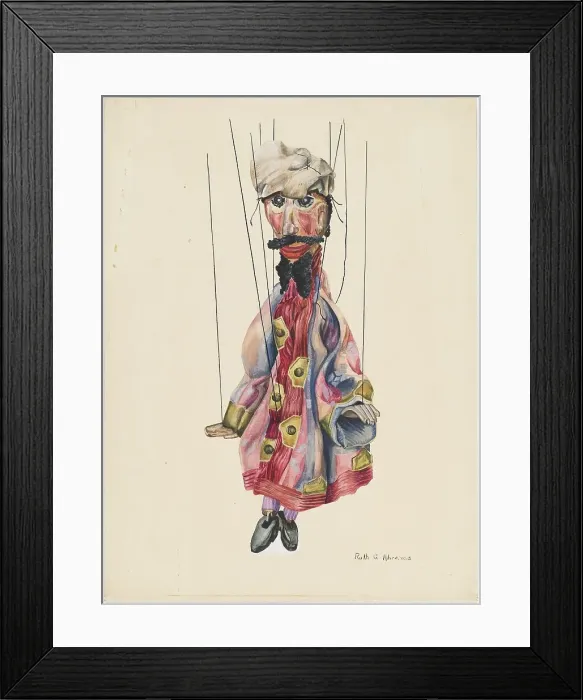 Framed Print : David and Goliath Marionette, c. 1937. Creator: Ruth Abrams Framed Print : David and Goliath Marionette, c. 1937. Creator: Ruth Abrams