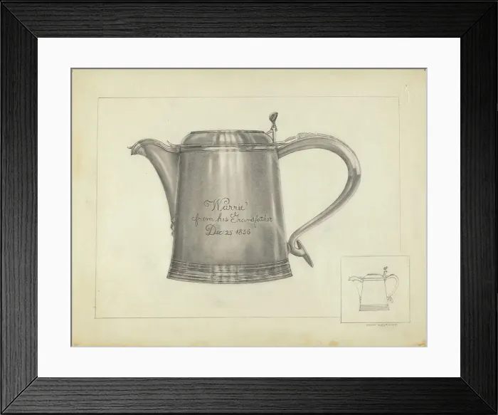 Framed Print : Silver Tankard, 1935 / 1942. Creator: Irene Malawicz Framed Print : Silver Tankard, 1935 / 1942. Creator: Irene Malawicz
