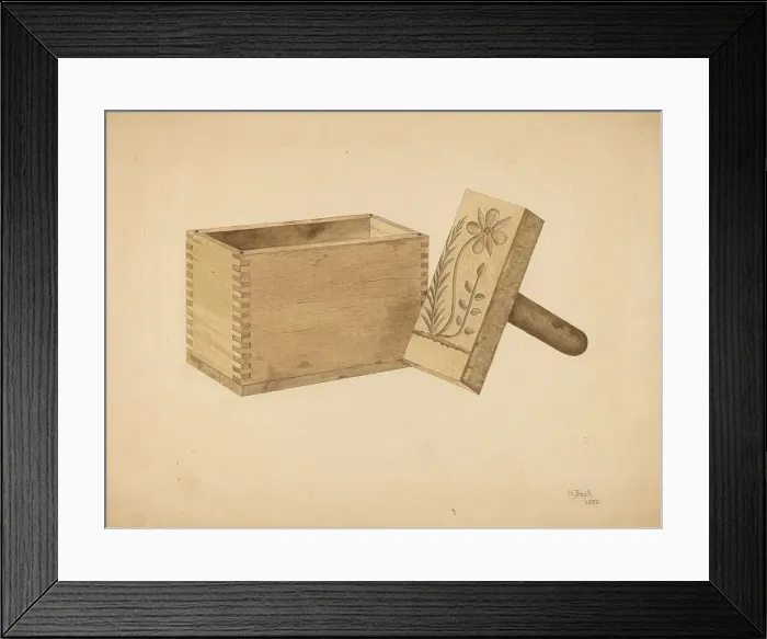 Framed Print : Butter Molds, 1939. Creator: Harvey Beck Framed Print : Butter Molds, 1939. Creator: Harvey Beck