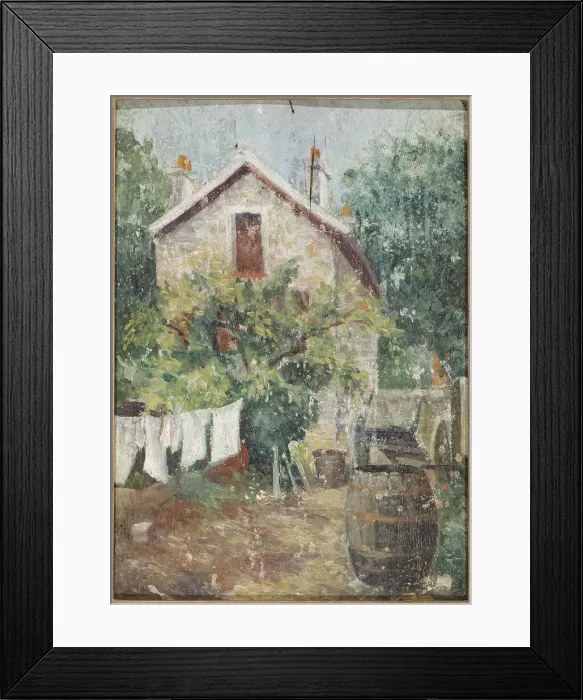 Framed Print : Courtyard with clothes drying, c1900. Creator: Eugene Atget Framed Print : Courtyard with clothes drying, c1900. Creator: Eugene Atget