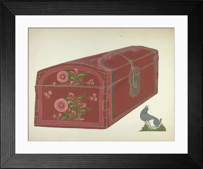 Framed Print : Painted Chest, 1935 / 1942. Creator: Chester Faris Framed Print : Painted Chest, 1935 / 1942. Creator: Chester Faris