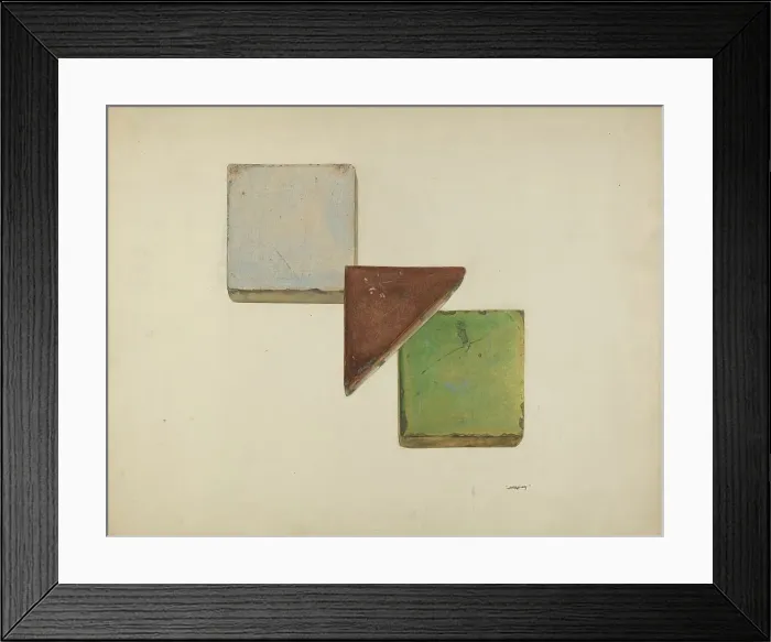 Framed Print : Tiles, c. 1938. Creator: John Wilkes Framed Print : Tiles, c. 1938. Creator: John Wilkes