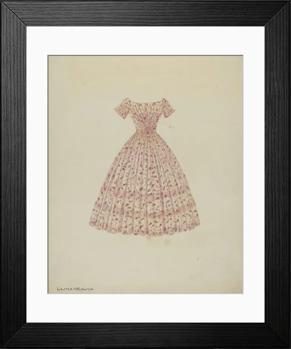 Framed Print : Dress, c. 1940. Creator: Lester Kausch Framed Print : Dress, c. 1940. Creator: Lester Kausch