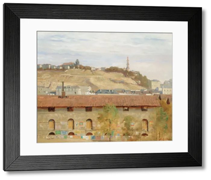Framed Print : Montmartre hill in 1866, 1866. Creator: Alfred Auteroche Framed Print : Montmartre hill in 1866, 1866. Creator: Alfred Auteroche