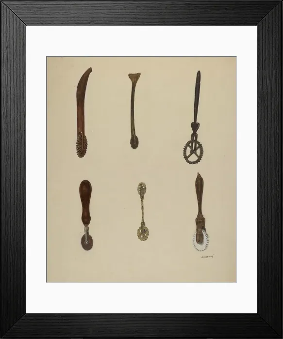 Framed Print : Crimping Wheel, c. 1939. Creator: John Wilkes Framed Print : Crimping Wheel, c. 1939. Creator: John Wilkes