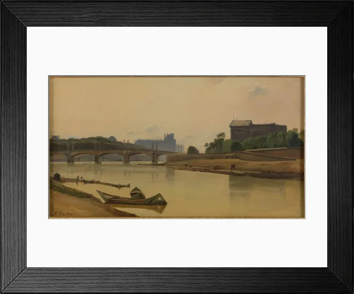 Framed Print : Pont de la Concorde seen from the Quai de la Conference, circa 1830, c1830. Creator: Prosper Barbot Framed Print : Pont de la Concorde seen from the Quai de la Conference, circa 1830, c1830. Creator: Prosper Barbot