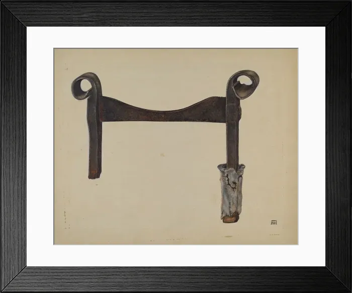 Framed Print : Foot Scraper, c. 1938. Creator: John Wilkes Framed Print : Foot Scraper, c. 1938. Creator: John Wilkes