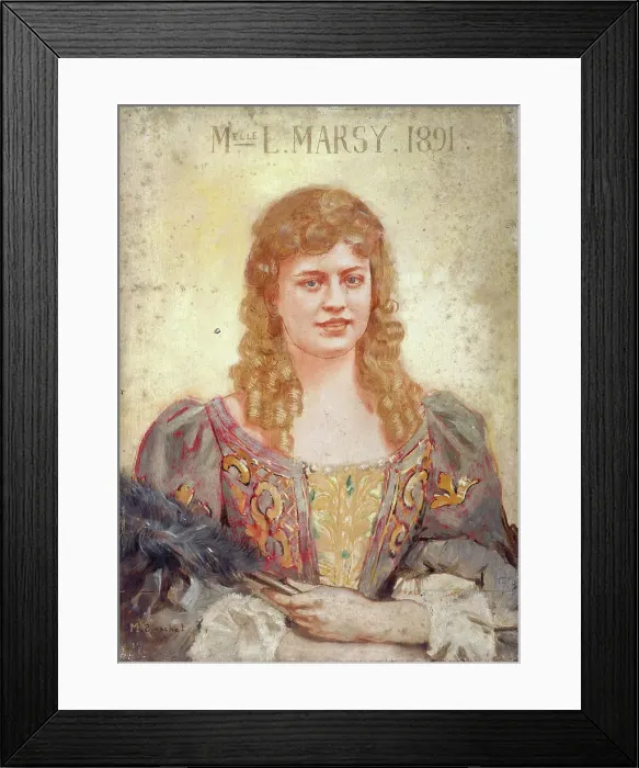 Framed Print : Louise Marsy (1866-1942), member of the Comédie-Française, in stage costume, c1891. Creator: Marcel Baschet Framed Print : Louise Marsy (1866-1942), member of the Comédie-Française, in stage costume, c1891. Creator: Marcel Baschet