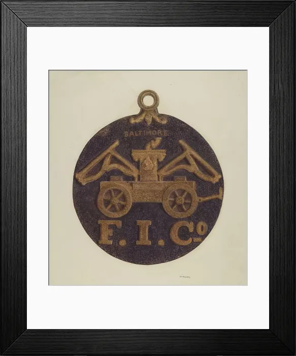Framed Print : Firemark, c. 1938. Creator: Donald Williams Framed Print : Firemark, c. 1938. Creator: Donald Williams
