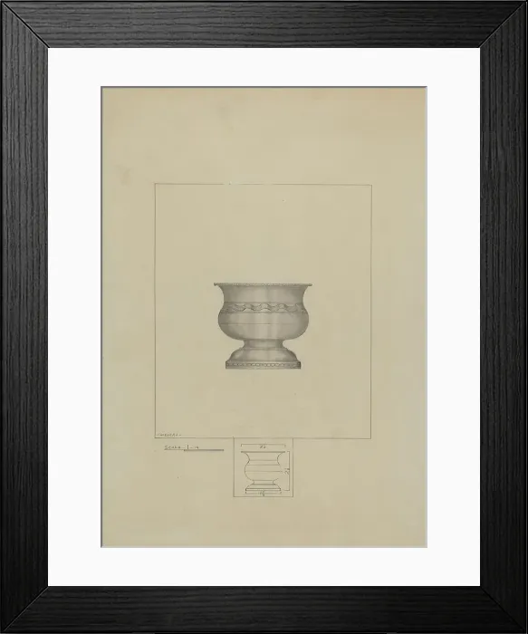 Framed Print : Pewter Bowl, c. 1936. Creator: Henry Meyers Framed Print : Pewter Bowl, c. 1936. Creator: Henry Meyers