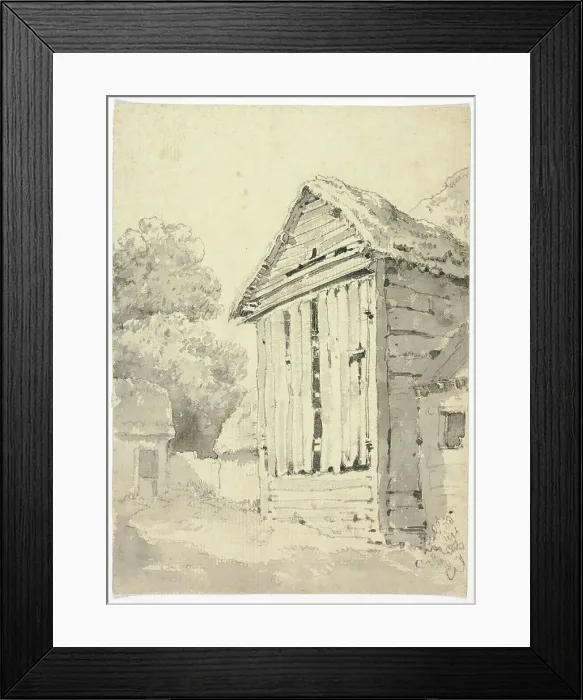 Framed Print : Side of Rotting Barn, 1800 / 10. Creator: Unknown Framed Print : Side of Rotting Barn, 1800 / 10. Creator: Unknown