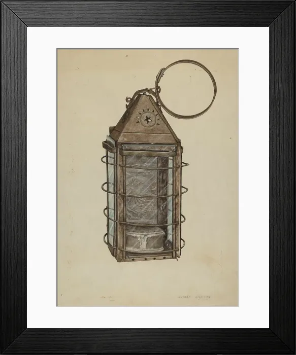Framed Print : Lantern, c. 1939. Creator: Esther Williams Framed Print : Lantern, c. 1939. Creator: Esther Williams