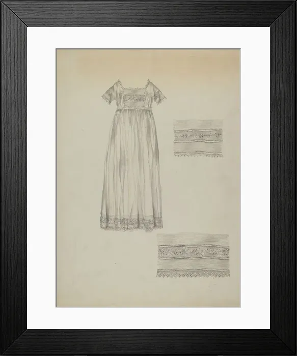 Framed Print : Infant's Baptismal Dress, c. 1938. Creator: Sarah F. Williams Framed Print : Infant's Baptismal Dress, c. 1938. Creator: Sarah F. Williams