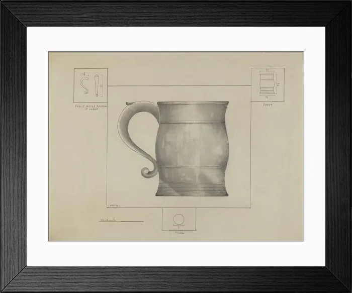Framed Print : Pewter Mug, c. 1936. Creator: Henry Meyers Framed Print : Pewter Mug, c. 1936. Creator: Henry Meyers