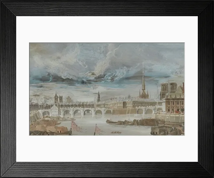 Framed Print : View of the Seine from the Pont Rouge. Creators: Johann Wolfgang Baumgartner, Abraham Bosse Framed Print : View of the Seine from the Pont Rouge. Creators: Johann Wolfgang Baumgartner, Abraham Bosse