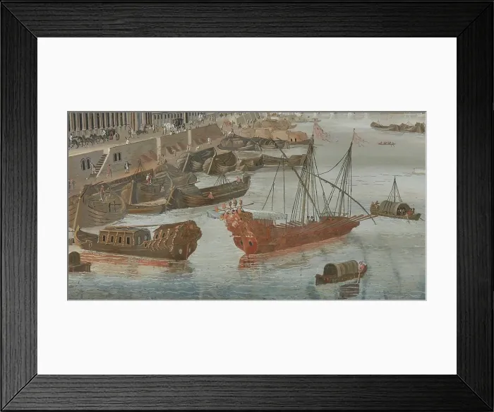 Framed Print : View of the Seine from the Pont Rouge. Creators: Johann Wolfgang Baumgartner, Abraham Bosse Framed Print : View of the Seine from the Pont Rouge. Creators: Johann Wolfgang Baumgartner, Abraham Bosse