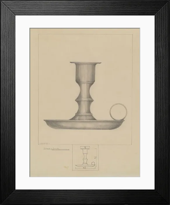Framed Print : Candlestick, c. 1936. Creator: Henry Meyers
