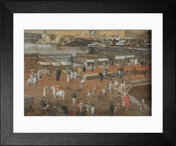 Framed Print : View of the Seine from Pont Neuf. Creators: Johann Wolfgang Baumgartner, Abraham Bosse Framed Print : View of the Seine from Pont Neuf. Creators: Johann Wolfgang Baumgartner, Abraham Bosse