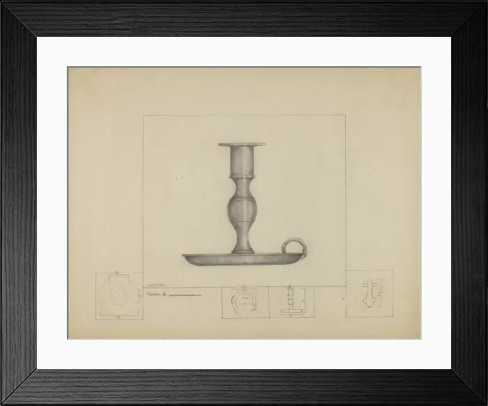 Framed Print : Candlestick, c. 1936. Creator: Henry Meyers Framed Print : Candlestick, c. 1936. Creator: Henry Meyers
