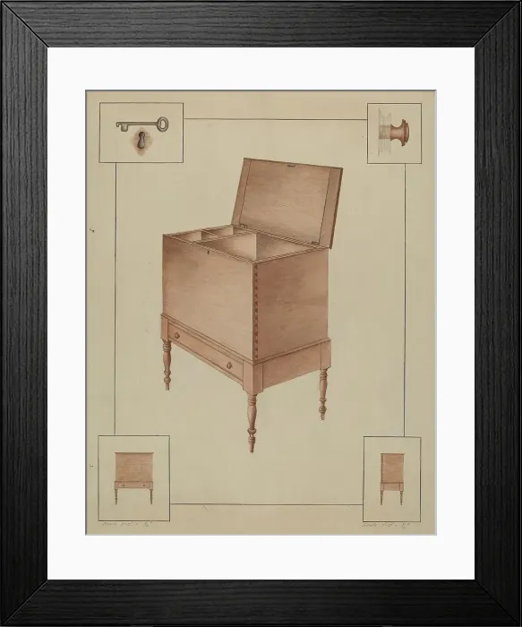Framed Print : Sugar Chest, c. 1938. Creator: Sarah F. Williams Framed Print : Sugar Chest, c. 1938. Creator: Sarah F. Williams