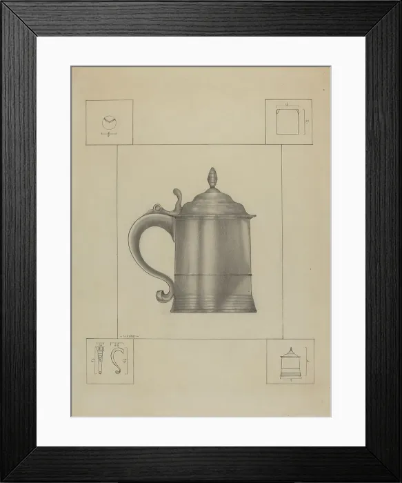 Framed Print : Pewter Mug, c. 1936. Creator: Henry Meyers Framed Print : Pewter Mug, c. 1936. Creator: Henry Meyers