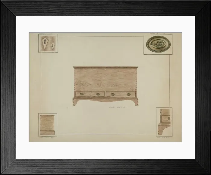 Framed Print : Blanket Chest, c. 1938. Creator: Sarah F. Williams Framed Print : Blanket Chest, c. 1938. Creator: Sarah F. Williams