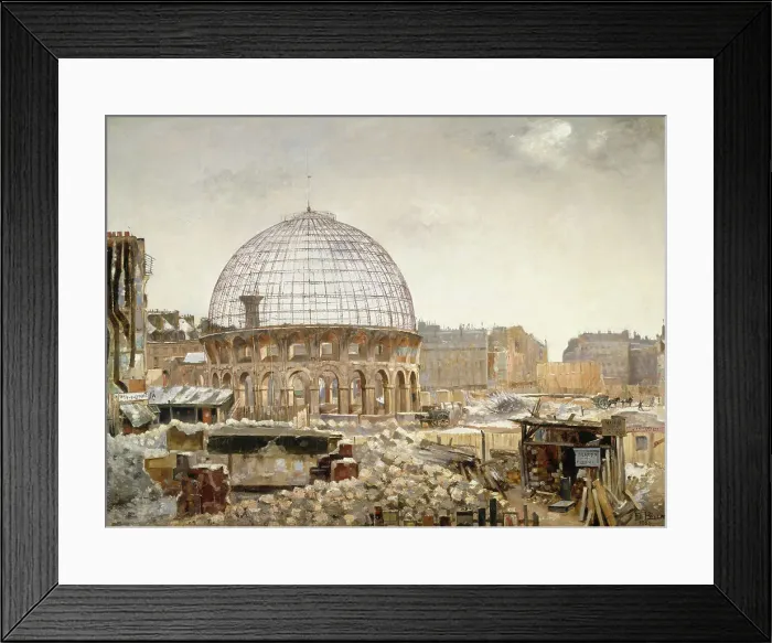 Framed Print : Demolition of the Halle aux bles (wheat exchange), 1888. Creator: Henri Ferdinand Bellan Framed Print : Demolition of the Halle aux bles (wheat exchange), 1888. Creator: Henri Ferdinand Bellan