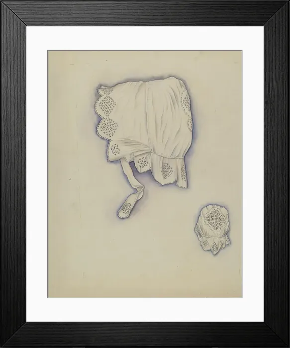 Framed Print : Lady's Night Cap, c. 1938. Creator: Sarah F. Williams