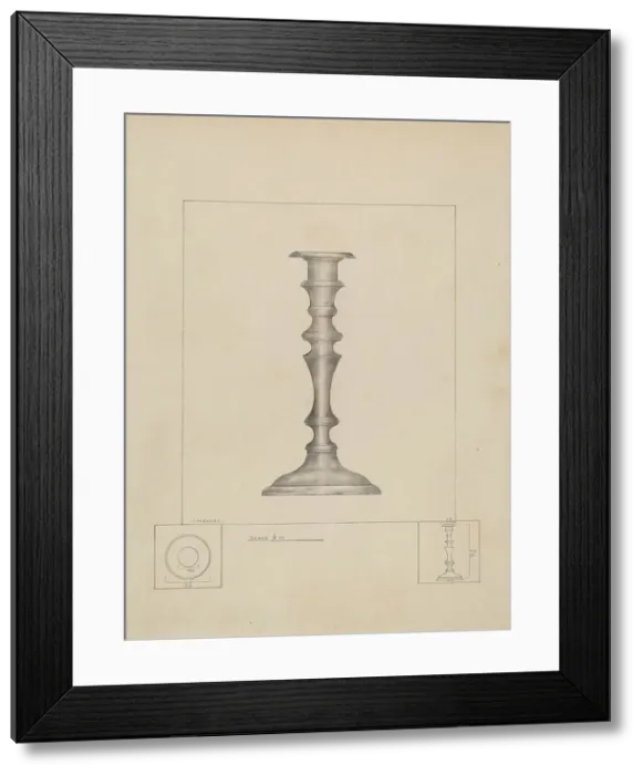 Framed Print : Candlestick, c. 1936. Creator: Henry Meyers Framed Print : Candlestick, c. 1936. Creator: Henry Meyers