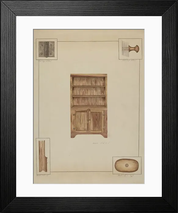Framed Print : Tewer or Cupboard, c. 1938. Creator: Sarah F. Williams Framed Print : Tewer or Cupboard, c. 1938. Creator: Sarah F. Williams