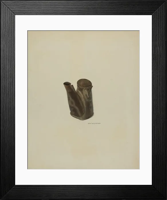 Framed Print : Whale Oil Lamp, c. 1940. Creator: Jack Williamson Framed Print : Whale Oil Lamp, c. 1940. Creator: Jack Williamson