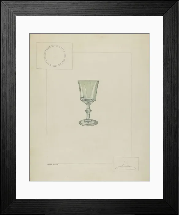 Framed Print : Whiskey Glass, c. 1936. Creator: Emma Wilson Framed Print : Whiskey Glass, c. 1936. Creator: Emma Wilson