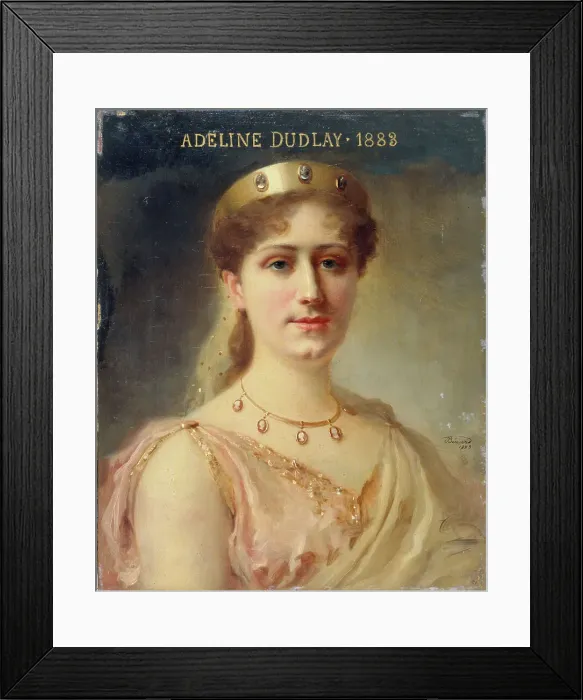Framed Print : Portrait of Adeline Dudlay (1858-1934), member of the Comédie-Française, in the role of... 1883. Creator: Daniel Berard Framed Print : Portrait of Adeline Dudlay (1858-1934), member of the Comédie-Française, in the role of... 1883. Creator: Daniel Berard