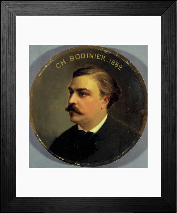 Framed Print : Portrait of Charles Bodinier (1844-1911), cashier de la Comédie-Française, c1883. Creator: Daniel Berard Framed Print : Portrait of Charles Bodinier (1844-1911), cashier de la Comédie-Française, c1883. Creator: Daniel Berard
