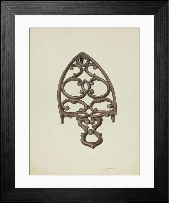 Framed Print : Trivet, c. 1942. Creator: Glenn Wilson Framed Print : Trivet, c. 1942. Creator: Glenn Wilson